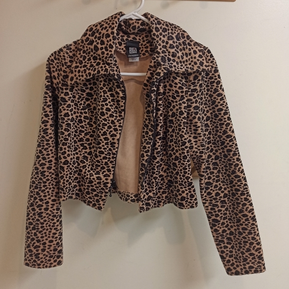 Leopard print crop jacket - M - Picture 2 of 4